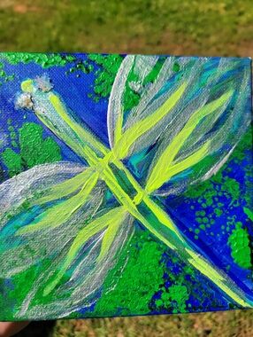 "Dragonfly Daydream" Original Artwork Created By Brea Marie 6in X 6in